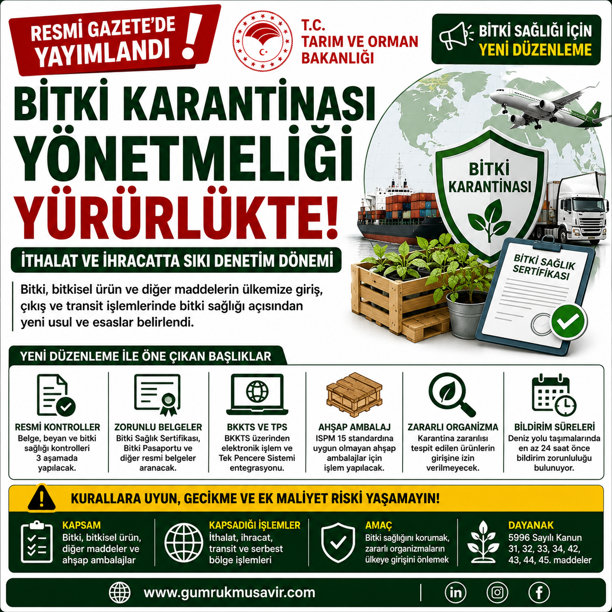 B�TK� KARANT�NASINDA YEN� D�NEM: �THALAT VE �HRACATTA SIKI DENET�M