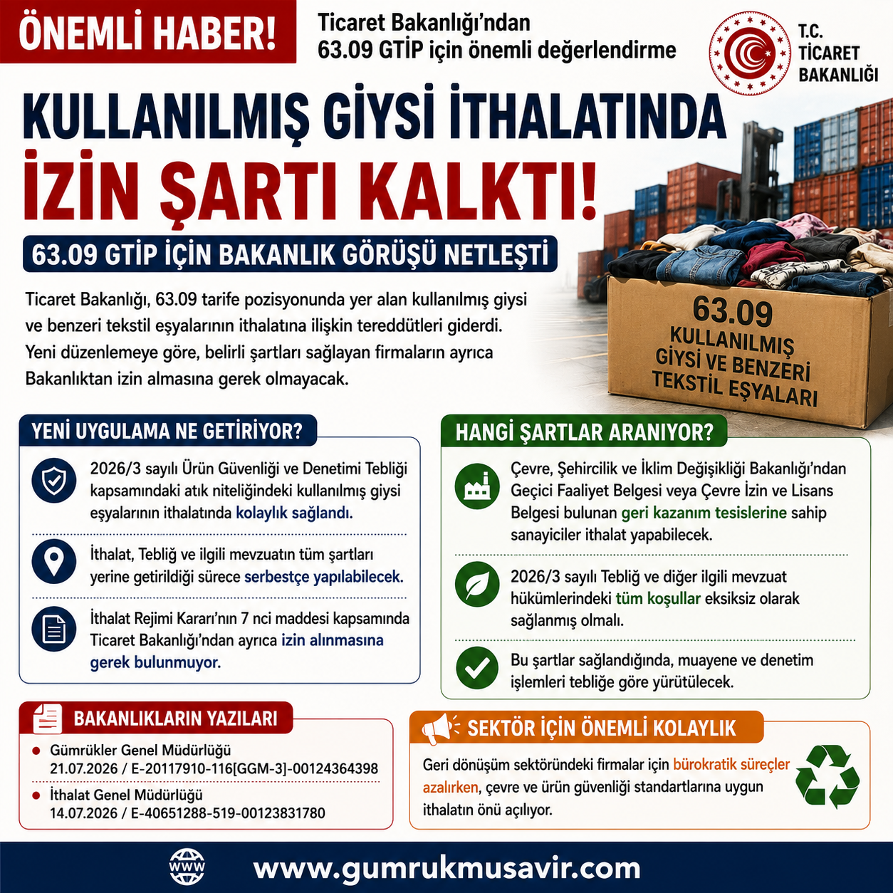 KULLANILMI� G�YS� �THALATINDA YEN� D�NEM: 63.09 GT�P ���N BAKANLIK �Z�N �ARTINI KALDIRAN �NEML� G�R��
